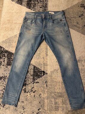 G-Star Raw Men's (REVEND) Faded Blue Skinny Jeans 36w 32L